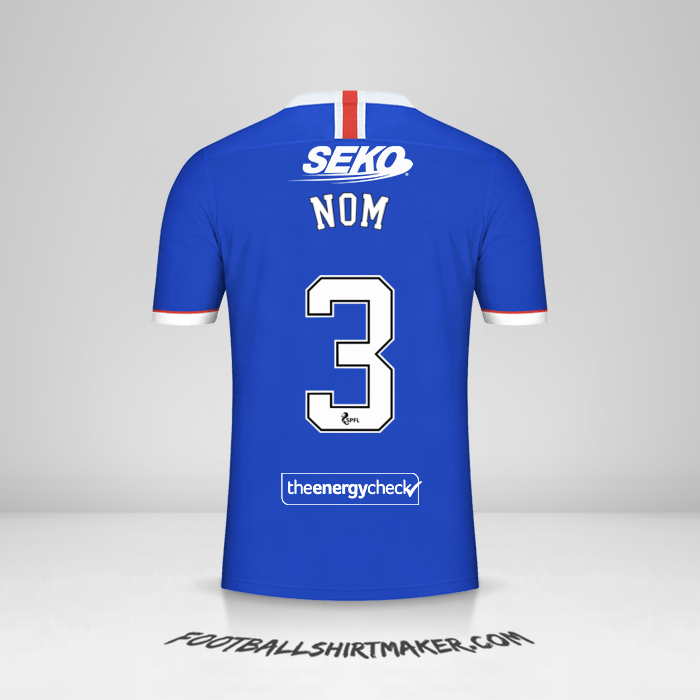 Maillot Rangers FC 2020/21 -  nom - 3