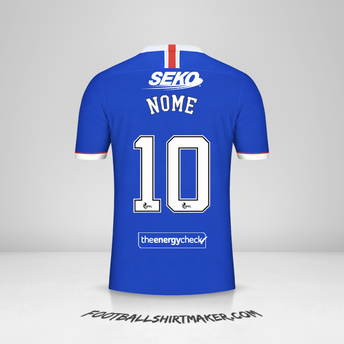 Camisa Rangers FC 2020/21 -  nome - 10
