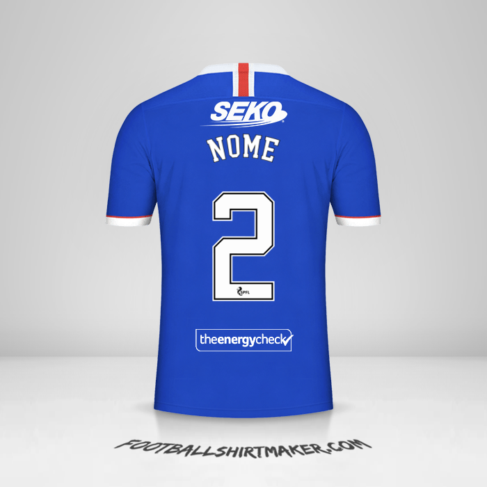 Maglia Rangers FC 2020/21 -  nome - 2
