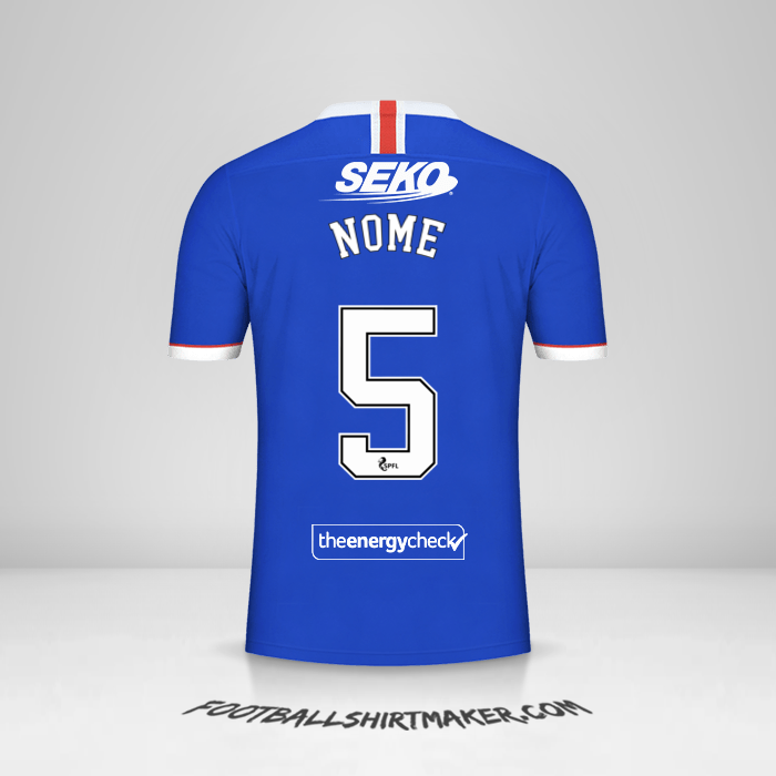 Maglia Rangers FC 2020/21 -  nome - 5