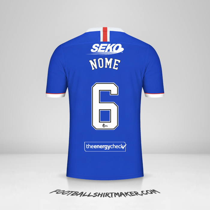 Camisa Rangers FC 2020/21 -  nome - 6