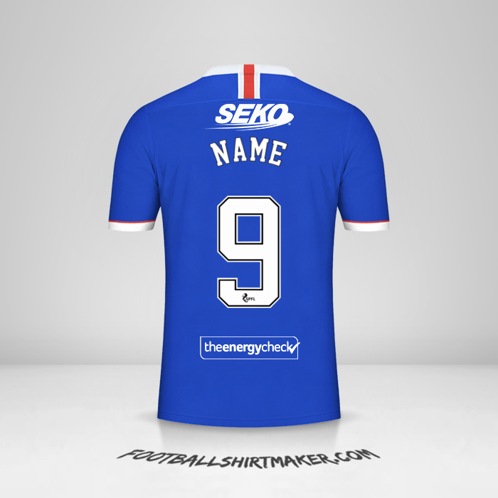Shirt Rangers FC 2020/21 -  name - 9