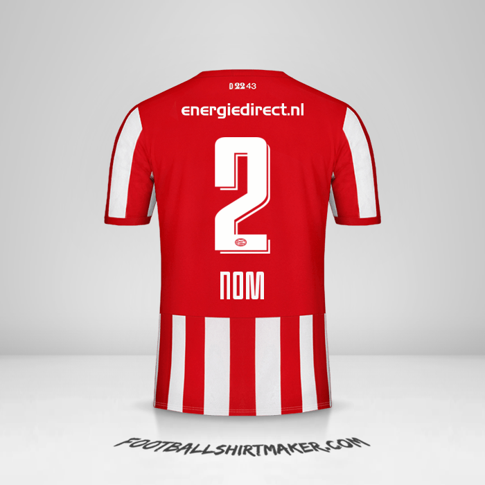 Maillot PSV 2019/20 -  nom - 2