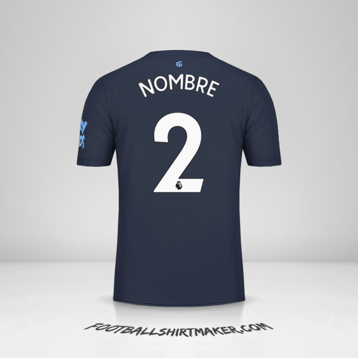 Jersey Everton FC 2019/20 Tercera -  nombre - 2