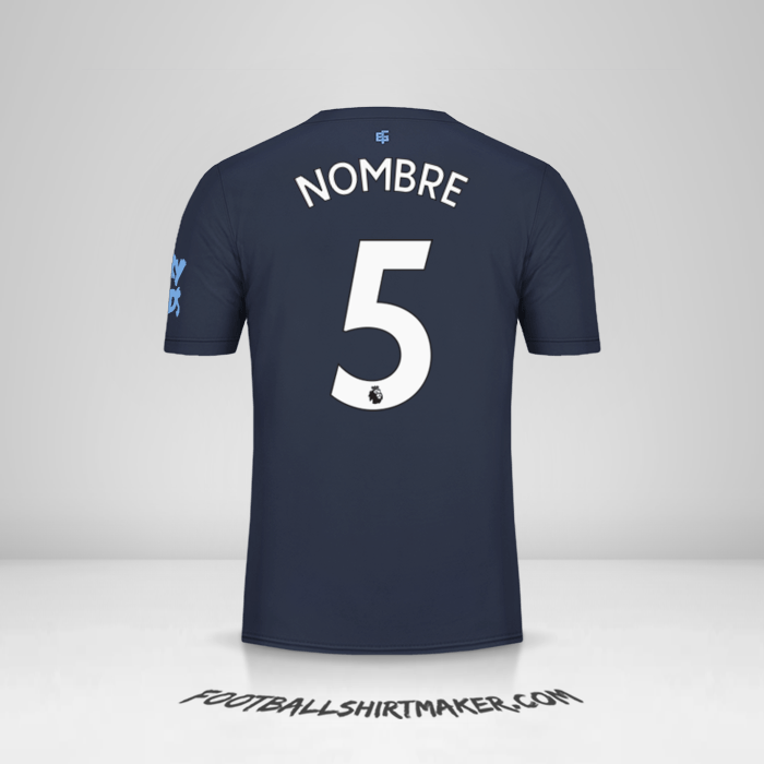 Jersey Everton FC 2019/20 Tercera -  nombre - 5