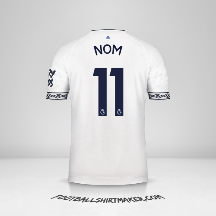 Maillot Everton FC 2018/19 Troisième -  nom - 11