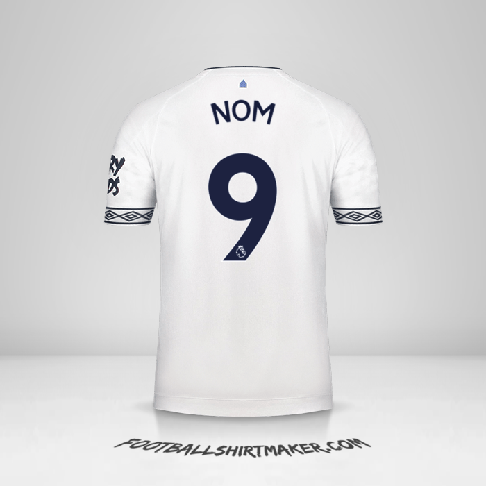 Maillot Everton FC 2018/19 Troisième -  nom - 9