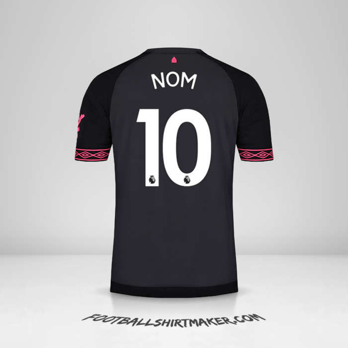 Maillot Everton FC 2018/19 Extérieur -  nom - 10