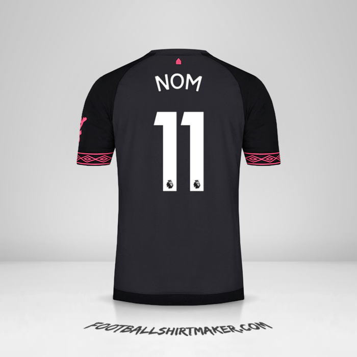 Maillot Everton FC 2018/19 Extérieur -  nom - 11