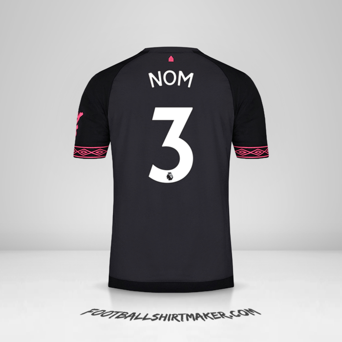 Maillot Everton FC 2018/19 Extérieur -  nom - 3