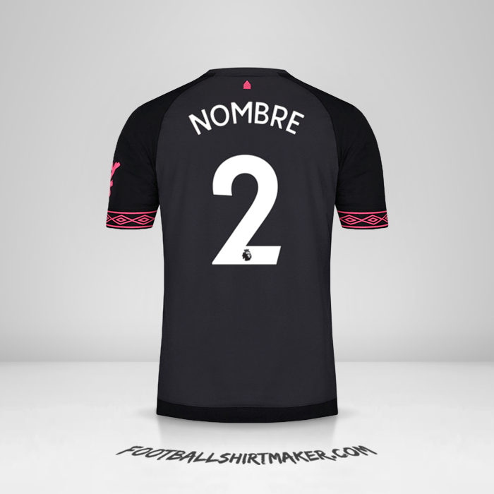 Jersey Everton FC 2018/19 Visita -  nombre - 2