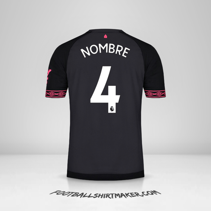Jersey Everton FC 2018/19 Visita -  nombre - 4