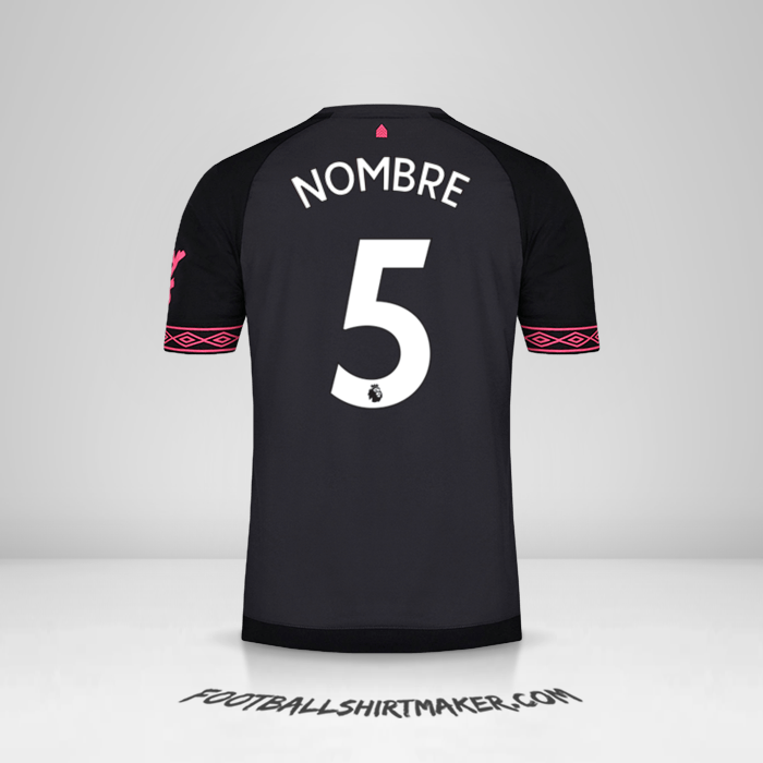 Jersey Everton FC 2018/19 Visita -  nombre - 5