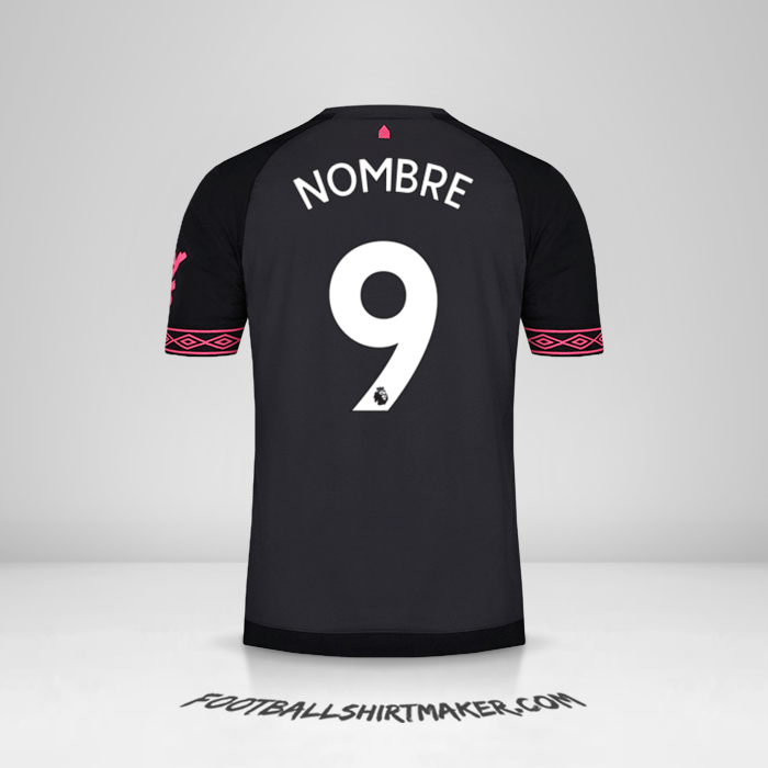 Jersey Everton FC 2018/19 Visita -  nombre - 9