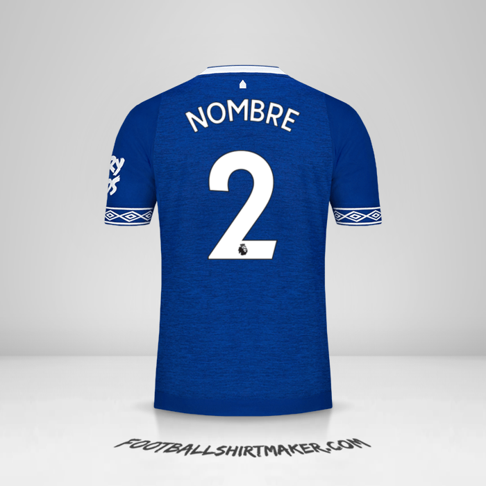Jersey Everton FC 2018/19 -  nombre - 2