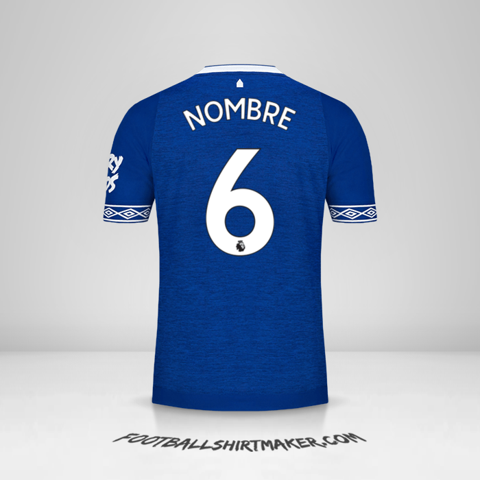 Jersey Everton FC 2018/19 -  nombre - 6