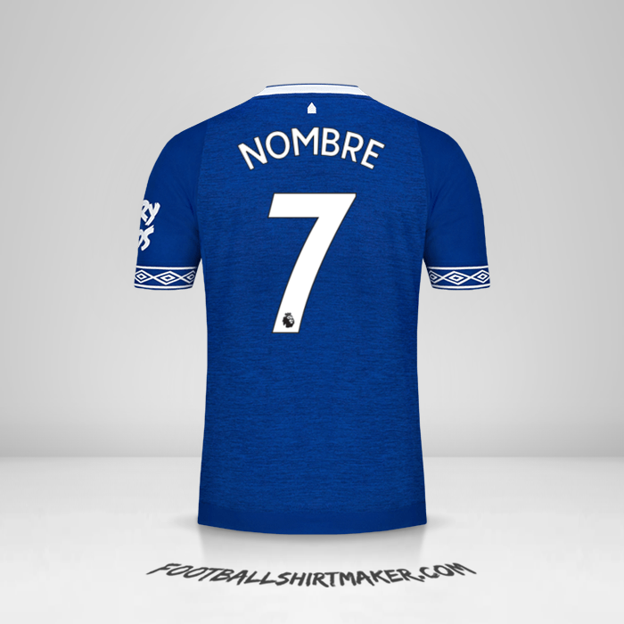 Jersey Everton FC 2018/19 -  nombre - 7