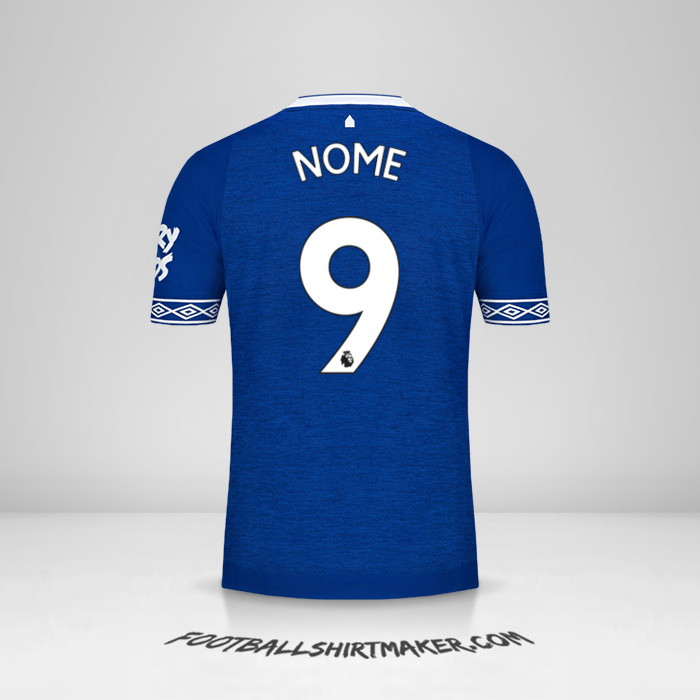 Camisa Everton FC 2018/19 -  nome - 9