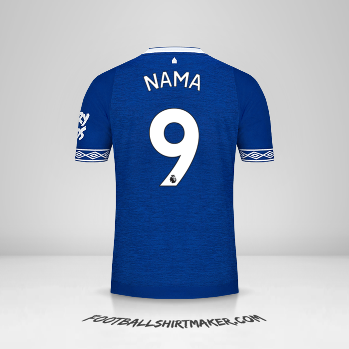 Jersey Everton FC 2018/19 -  nama - 9
