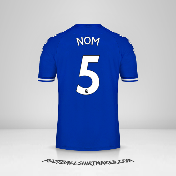 Maillot Everton FC 2020/21 -  nom - 5