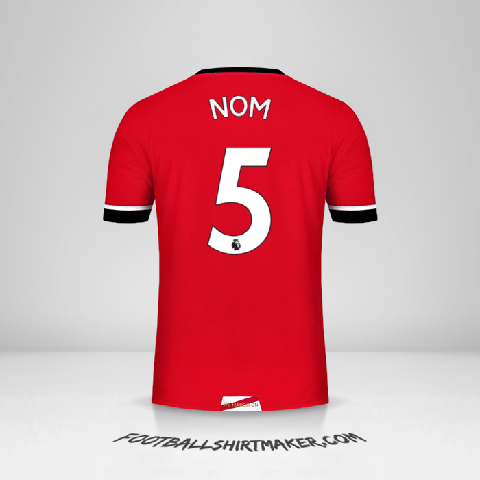 Maillot Southampton FC 2020/21 -  nom - 5