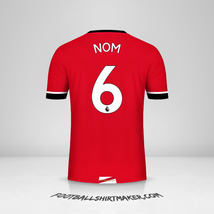 Maillot Southampton FC 2020/21 -  nom - 6