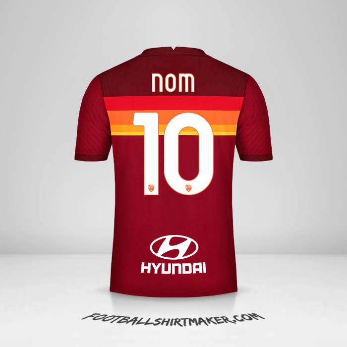 Maillot AS Roma 2020/21 -  nom - 10