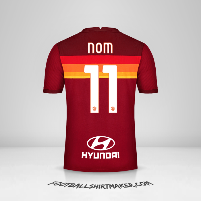 Maillot AS Roma 2020/21 -  nom - 11