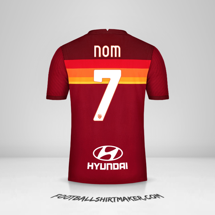 Maillot AS Roma 2020/21 -  nom - 7