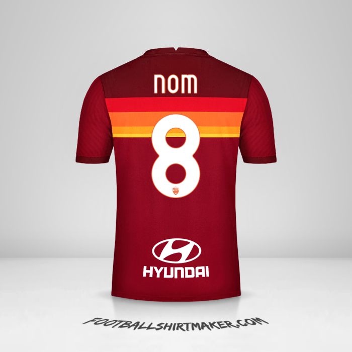 Maillot AS Roma 2020/21 -  nom - 8