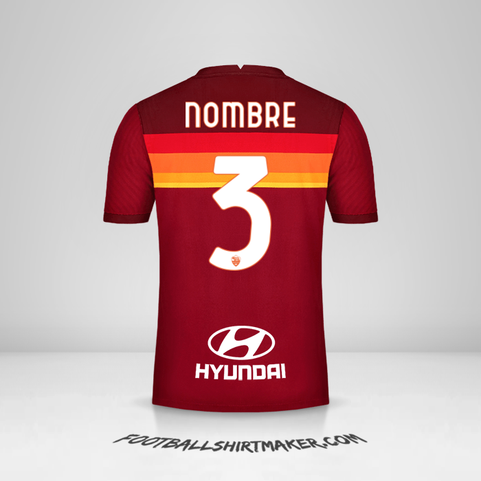 Jersey AS Roma 2020/21 -  nombre - 3