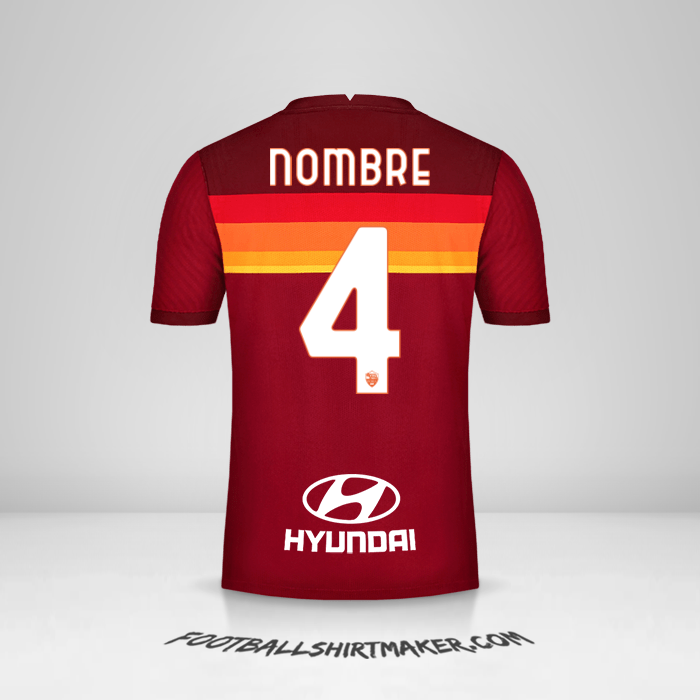 Jersey AS Roma 2020/21 -  nombre - 4