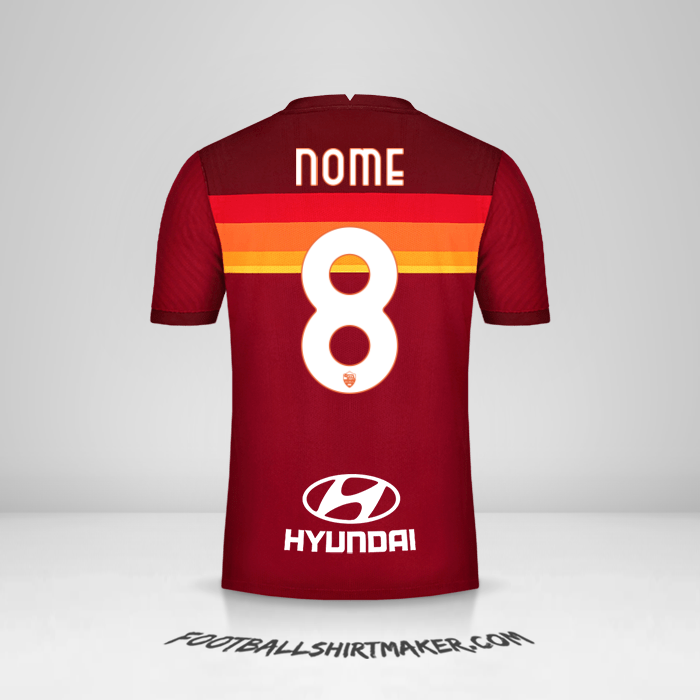 Camisa AS Roma 2020/21 -  nome - 8