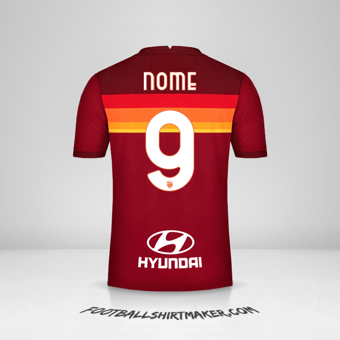 Camisa AS Roma 2020/21 -  nome - 9