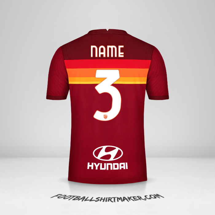 Shirt AS Roma 2020/21 -  name - 3