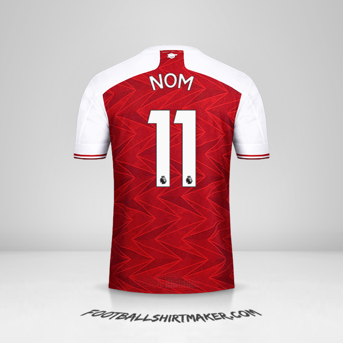 Maillot Arsenal 2020/21 -  nom - 11