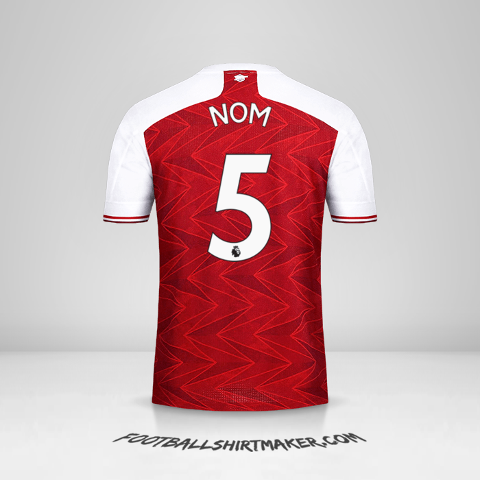 Maillot Arsenal 2020/21 -  nom - 5