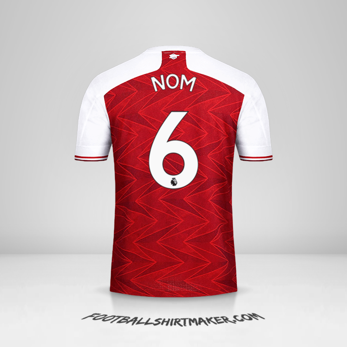 Maillot Arsenal 2020/21 -  nom - 6