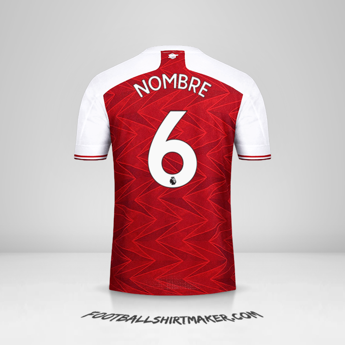 Jersey Arsenal 2020/21 -  nombre - 6