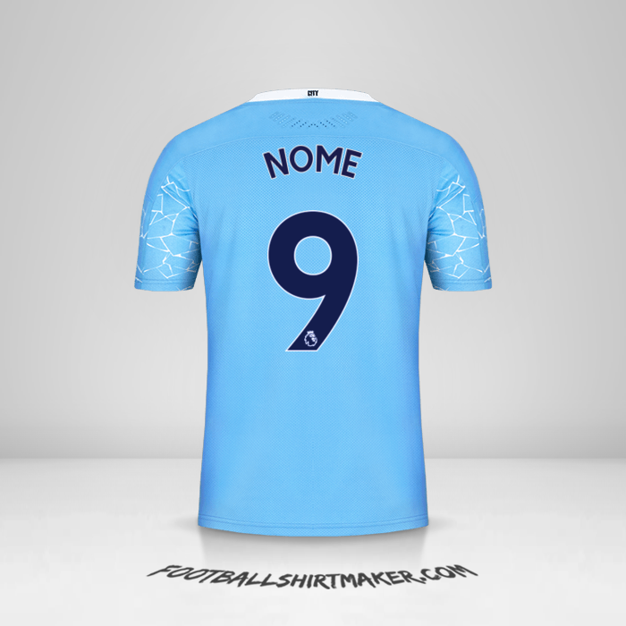 Camisola Manchester City 2020/21 -  nome - 9