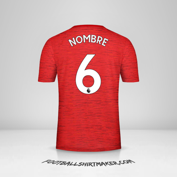 Jersey Manchester United 2020/21 -  nombre - 6