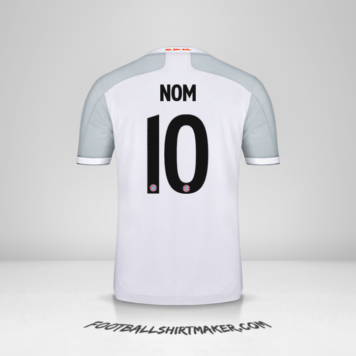 Maillot FC Bayern Munchen Cup 2020/21 Extérieur -  nom - 10