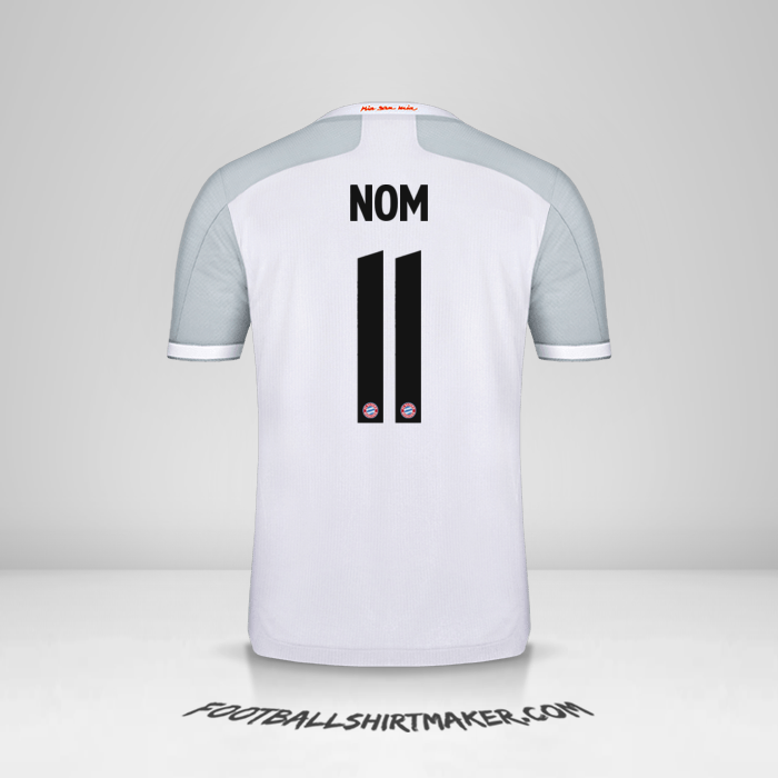 Maillot FC Bayern Munchen Cup 2020/21 Extérieur -  nom - 11