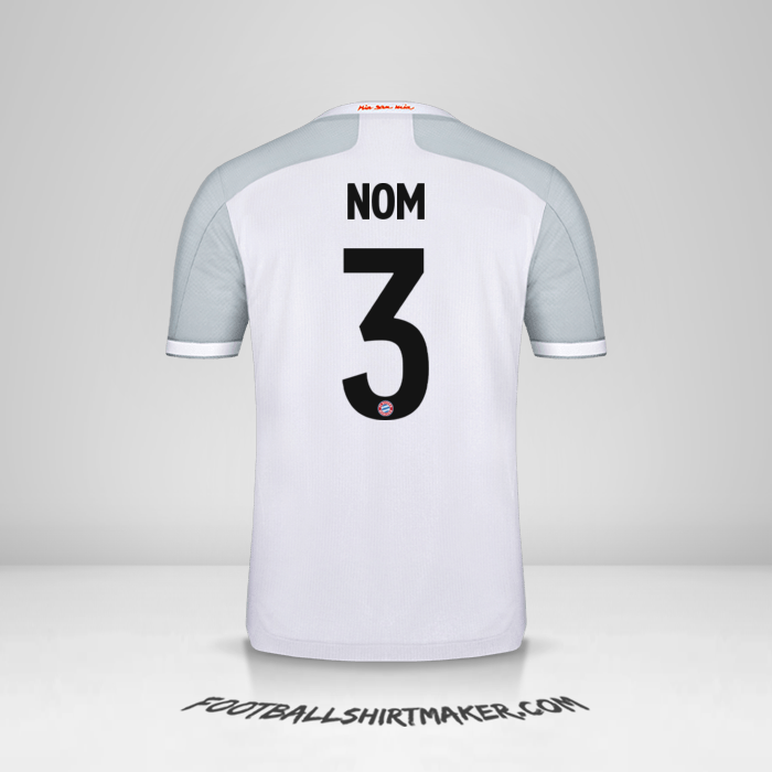 Maillot FC Bayern Munchen Cup 2020/21 Extérieur -  nom - 3