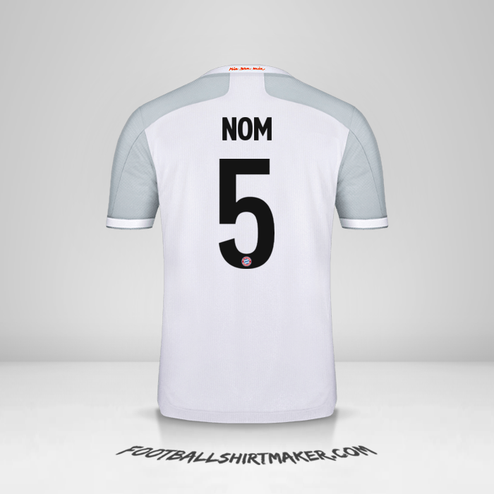 Maillot FC Bayern Munchen Cup 2020/21 Extérieur -  nom - 5