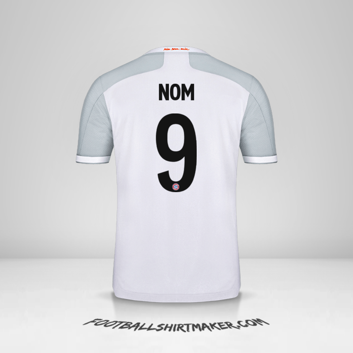 Maillot FC Bayern Munchen Cup 2020/21 Extérieur -  nom - 9