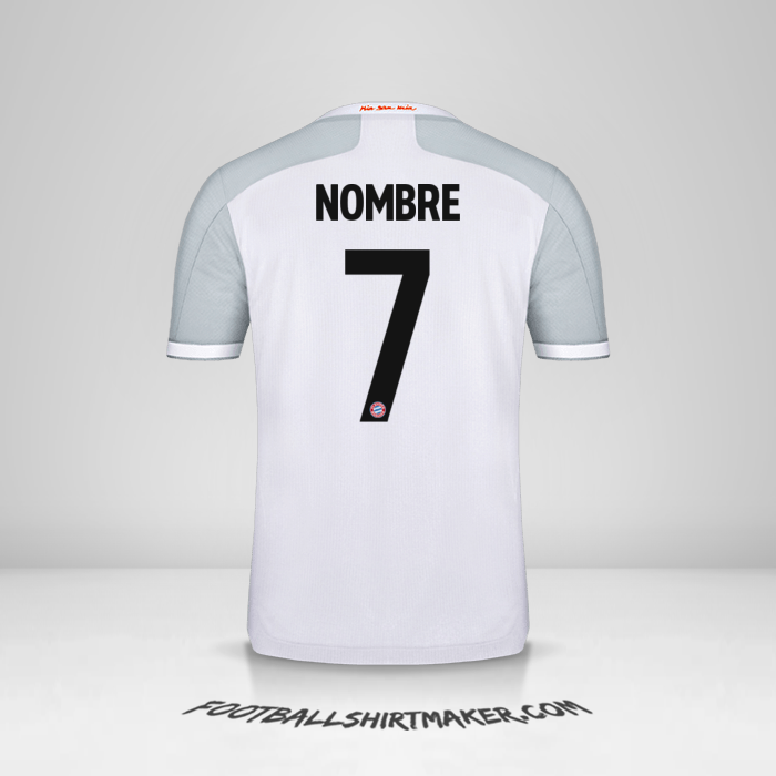 Jersey FC Bayern Munchen Cup 2020/21 Visita -  nombre - 7