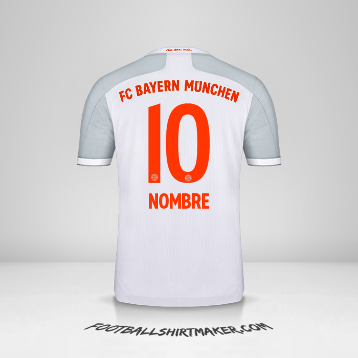 Jersey FC Bayern Munchen 2020/21 Visita -  nombre - 10