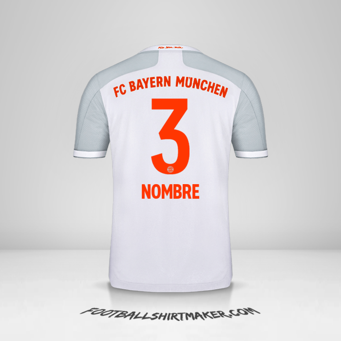 Jersey FC Bayern Munchen 2020/21 Visita -  nombre - 3