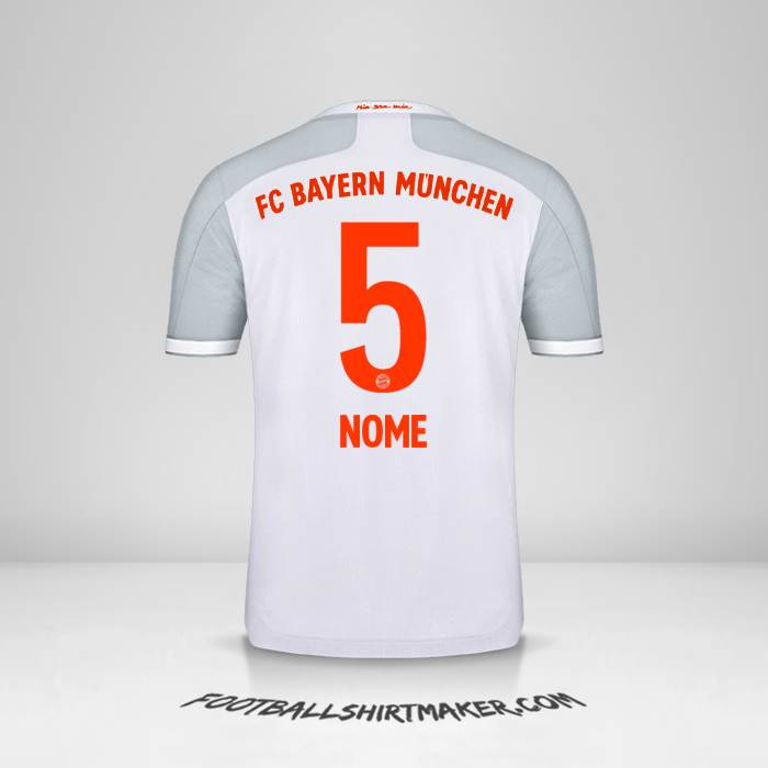Maglia FC Bayern Munchen 2020/21 Seconda -  nome - 5